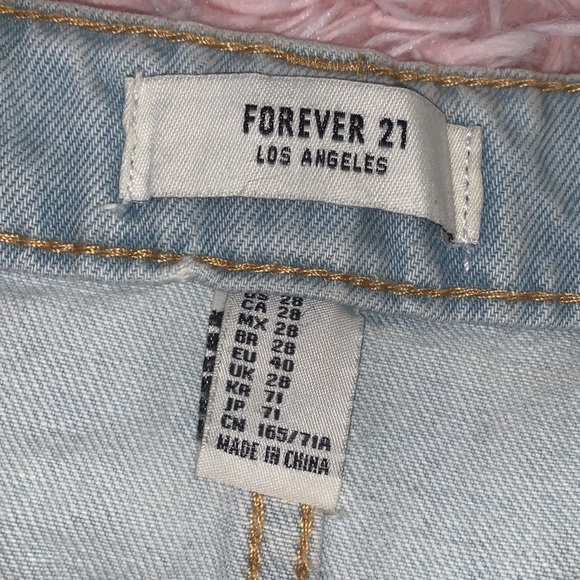 Forever 21 Light Blue Distressed Denim Skirt - Picture 12 of 15